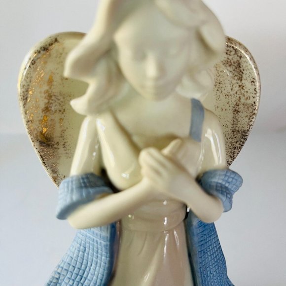 Lenox Gifts of Grace 9" Angel Figurine *Faith/Wind Up  Musical/Porcelain Glossy - Picture 10 of 15